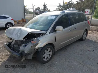 2007 Nissan Quest S with VIN 5N1BV28U17N115387, listed as a IAAI auction lot 41686151 with 234,411 mi miles. Bid and sale history available at carsss.com. Image 2.