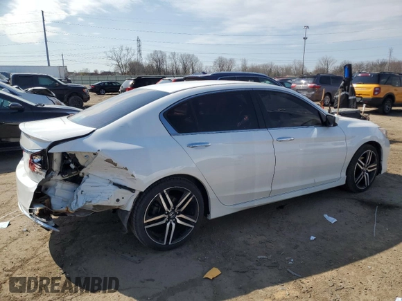 2017 Honda Accord Sedan Sport with VIN 1HGCR2F55HA077908, listed as a Copart auction lot 53305685 with 116,099 mi miles and Clean Title. Bid and sale history available at carsss.com. Image 3.