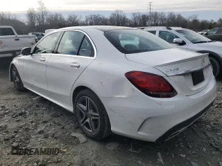 2021 Mercedes-Benz C 300 with VIN W1KWF8EB5MR652329, listed as a Copart auction lot 45232195 with 45,570 mi miles and Salvage Title. Bid and sale history available at carsss.com. Image 2.