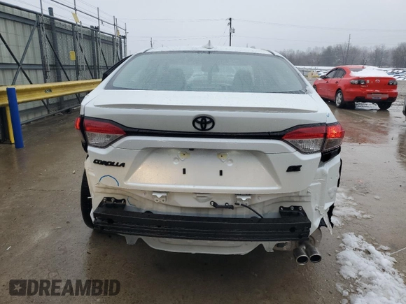 2025 Toyota Corolla SE with VIN 5YFS4MCE7SP226427, listed as a Copart auction lot 44606775 with 202 mi miles and Salvage Title. Bid and sale history available at carsss.com. Image 6.