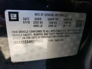 2017 Cadillac CTS Luxury AWD with VIN 1G6AX5SS4H0114979, listed as a Copart auction lot 68262784 with 44,731 mi miles and Salvage Title. Bid and sale history available at DreamBid. Image 12.
