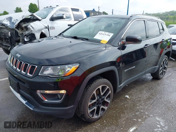 2018 Jeep Compass Limited with VIN 3C4NJDCB9JT238358, listed as a IAAI auction lot 42113754 with 105,266 mi miles and . Bid and sale history available at DreamBid. Image 18.
