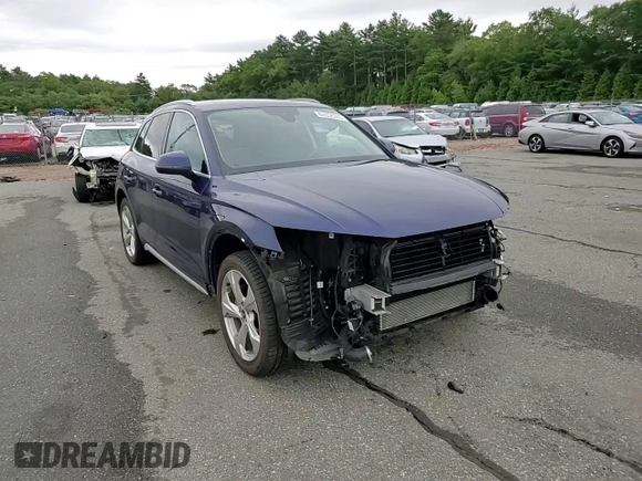 2021 Audi Q5 Premium Plus with VIN WA1BAAFY9M2108985, listed as a Copart auction lot 61656745 with 57,572 mi miles and Salvage title. Bid and sale history available at DreamBid. Image 15.