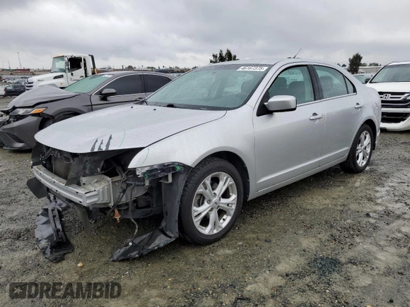 2012 Ford Fusion SE with VIN 3FAHP0HG8CR274136, listed as a Copart auction lot 46167375 with 155,470 mi miles and Salvage Title. Bid and sale history available at DreamBid. Image 1.