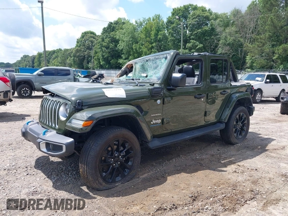 2023 Jeep Wrangler Sahara with VIN 1C4JJXP60PW556336, listed as a IAAI auction lot 39553199 with 10,437 mi miles and . Bid and sale history available at DreamBid. Image 2.