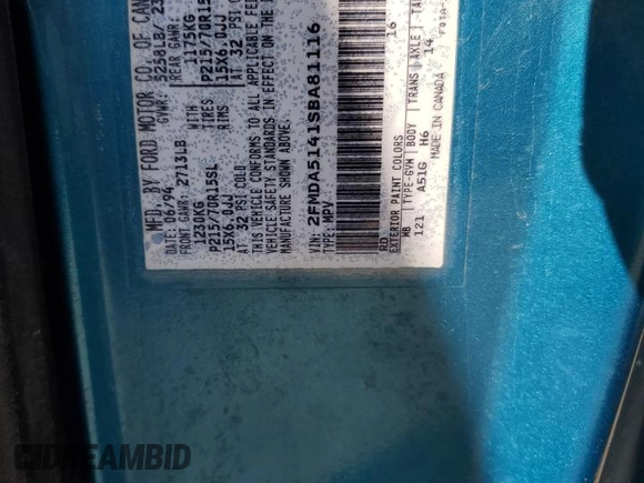 1995 Ford Windstar GL z VIN 2FMDA5141SBA81116, wystawiony jako Copart lot #62543564 z przebiegiem 230 207 mil mil oraz Szkoda całkowita • Salvage title. Historia ofert i sprzedaży dostępna na DreamBid. Obrazek 16.