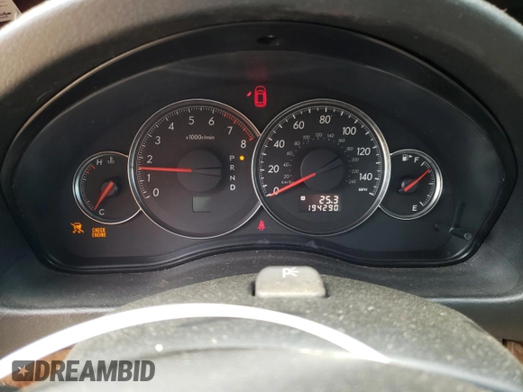 2008 Subaru Outback Limited with VIN 4S4BP62C987357383, listed as a Copart auction lot 54175065 with 194,290 mi miles and Clean title. Bid and sale history available at DreamBid. Image 9.