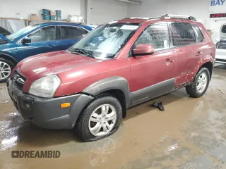 2007 Hyundai Tucson SE with VIN KM8JN12D97U635826, listed as a Copart auction lot 41825685 with 164,090 mi miles and Salvage Title. Bid and sale history available at carsss.com. Image 1.