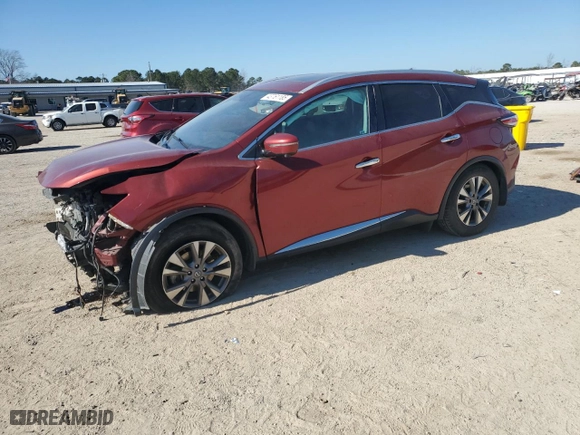 2015 Nissan Murano SL with VIN 5N1AZ2MG2FN263286, listed as a Copart auction lot 43761185 with 143,764 mi miles and Salvage Title. Bid and sale history available at carsss.com. Image 1.