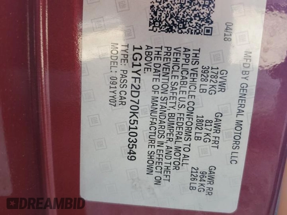 2019 Chevrolet Corvette 3LT with VIN 1G1YF2D70K5103549, listed as a Copart auction lot 71761584 with 25,841 mi miles and Salvage Title. Bid and sale history available at carsss.com. Image 15.