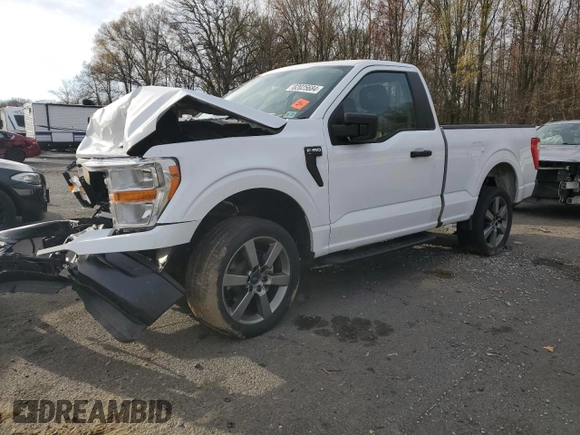 2022 Ford F-150 XL with VIN 1FTMF1E53NKE45810, listed as a Copart auction lot 82025684 with 75,442 mi miles and Salvage Title. Bid and sale history available at DreamBid. Image 1.