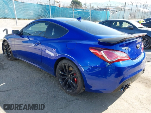 2013 Hyundai Genesis Coupe Grand Touring with VIN KMHHU6KJ5DU092555, listed as a IAAI auction lot 41959840 with 52,016 mi miles and . Bid and sale history available at DreamBid. Image 3.