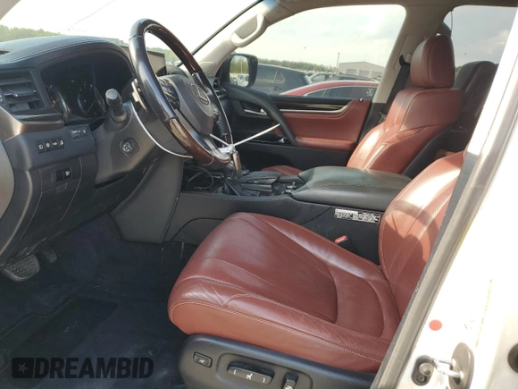 2016 Lexus LX 570 with VIN JTJHY7AX3G4191641, listed as a Copart auction lot 52580875 with 122,950 mi miles and Salvage Title. Bid and sale history available at DreamBid. Image 7.