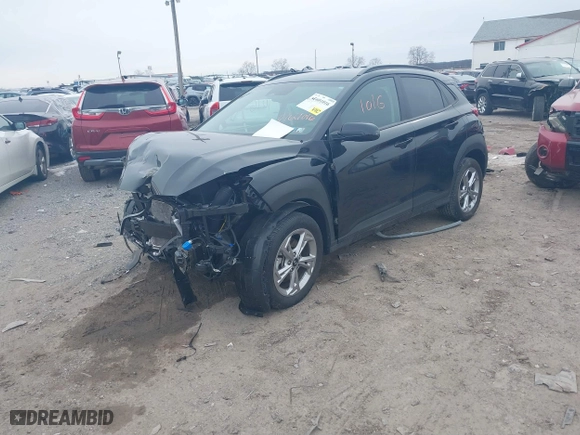 2023 Hyundai Kona SEL with VIN KM8K6CAB6PU038615, listed as a IAAI auction lot 41601016 with 13,860 mi miles. Bid and sale history available at carsss.com. Image 17.