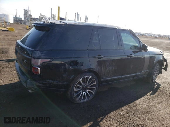 2019 Land Rover Range Rover with VIN SALGS2RE6KA520485, listed as a Copart auction lot 52770925 with 94,076 mi miles and Salvage title. Bid and sale history available at DreamBid. Image 3.