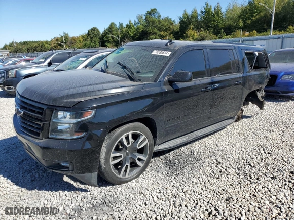 2018 Chevrolet Suburban Premier with VIN 1GNSCJKC8JR288500, listed as a Copart auction lot 76538634 with 161,737 mi miles and Salvage Title. Bid and sale history available at carsss.com. Image 1.