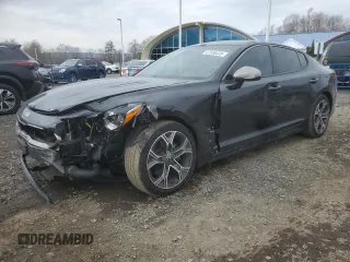 2020 Kia Stinger GT-Line with VIN KNAE15LA7L6080397, listed as a Copart auction lot 47536435 with 48,802 mi miles and Salvage Title. Bid and sale history available at carsss.com. Image 1.