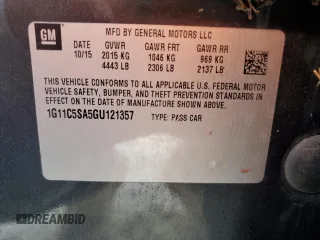 2016 Chevrolet Malibu Limited LT with VIN 1G11C5SA5GU121357, listed as a Copart auction lot 77779354 with Not Provided miles and Salvage Title. Bid and sale history available at carsss.com. Image 13.