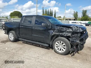 2019 Chevrolet Silverado 1500 Custom with VIN 1GCPWBEF4KZ244447, listed as a Copart auction lot 80223094 with 49,545 mi miles and Salvage Title. Bid and sale history available at carsss.com. Image 4.