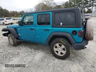 2020 Jeep Wrangler Unlimited Sport S with VIN 1C4HJXDN0LW148178, listed as a Copart auction lot 48457835 with 92,147 mi miles and Salvage Title. Bid and sale history available at carsss.com. Image 2.