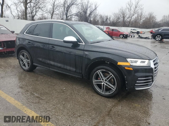 2018 Audi SQ5 Premium Plus with VIN WA1A4AFY4J2108522, listed as a Copart auction lot 43449595 with 76,156 mi miles and Salvage Title. Bid and sale history available at DreamBid. Image 4.