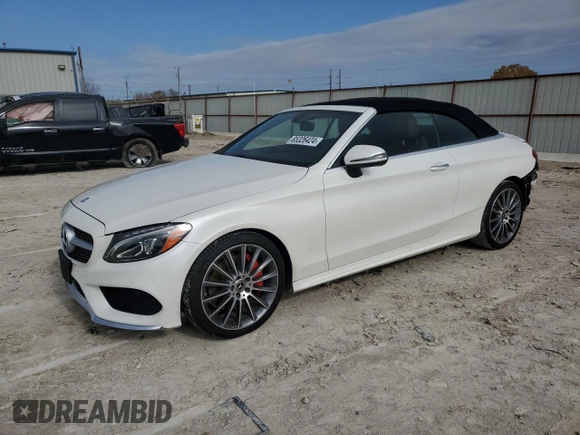 2017 Mercedes-Benz C 300 with VIN WDDWK4JB6HF520973, listed as a Copart auction lot 85326424 with 34,825 mi miles and Salvage Title. Bid and sale history available at DreamBid. Image 1.