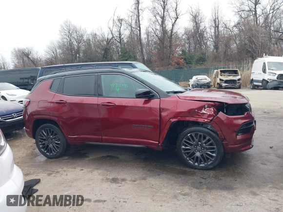 2022 Jeep Compass High Altitude with VIN 3C4NJDCB8NT157535, listed as a IAAI auction lot 41752395 with 30,464 mi miles and . Bid and sale history available at DreamBid. Image 13.