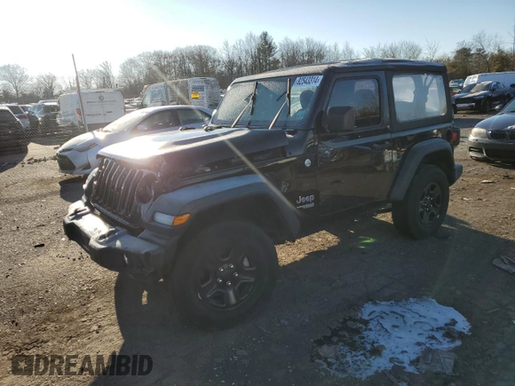 2021 Jeep Wrangler Sport S with VIN 1C4GJXANXMW638080, listed as a Copart auction lot 82543314 with 49,003 mi miles and Salvage Title. Bid and sale history available at DreamBid. Image 1.