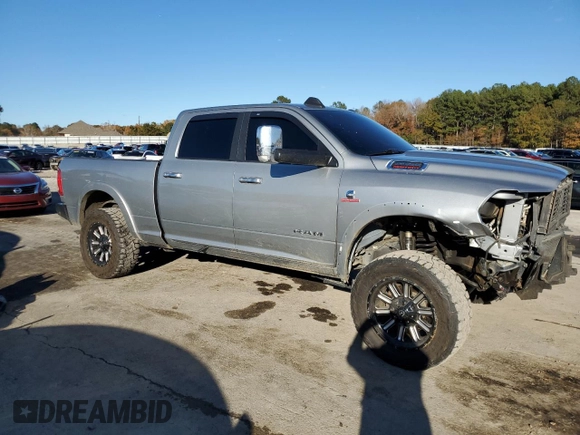 2020 Ram 2500 Laramie with VIN 3C6UR5FLXLG266753, listed as a Copart auction lot 83975174 with 127,732 mi miles and Salvage Title. Bid and sale history available at carsss.com. Image 4.