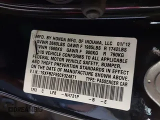 2012 Honda Civic LX с VIN 19XFB2F59CE324871, выставлен на аукционе IAAI как лот 42200864 с пробегом 216 322 миль миль и . История ставок и продаж доступна на DreamBid. Изображение 9.