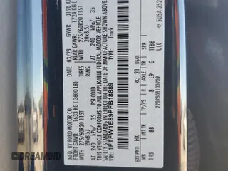 2023 Ford F-150 XL с VIN 1FTFW1E89PFB18889, выставлен на аукционе Copart как лот 50166055 с пробегом 60 896 миль миль и Списание • Salvage title. История ставок и продаж доступна на DreamBid. Изображение 12.