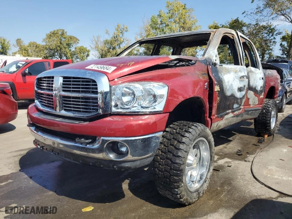 2007 Dodge Ram 2500 SLT with VIN 1D7KS28C57J525658, listed as a Copart auction lot 72149684 with 0 mi miles and Non Repairable. Bid and sale history available at carsss.com. Image 1.