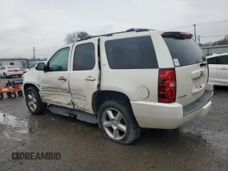 2013 Chevrolet Tahoe LTZ with VIN 1GNSCCE02DR340527, listed as a Copart auction lot 43183805 with 111,696 mi miles and Salvage title. Bid and sale history available at DreamBid. Image 2.