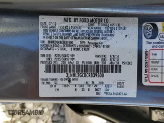 2012 Lincoln MKZ with VIN 3LNHL2GC8CR839500, listed as a Copart auction lot 80029124 with Not Provided miles and Clean Title. Bid and sale history available at DreamBid. Image 13.