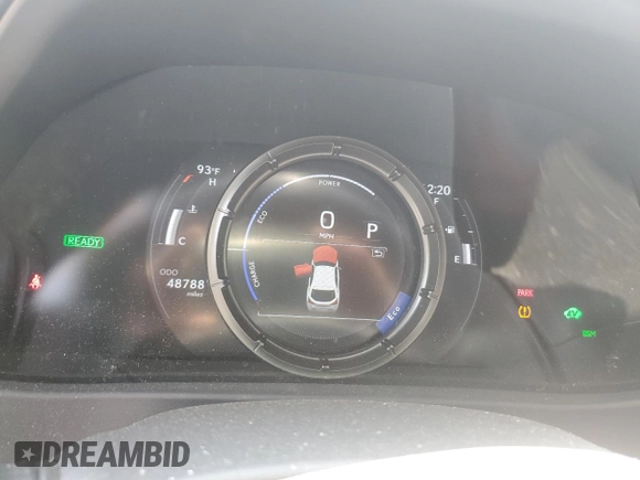 2019 Lexus UX 250h with VIN JTHU9JBH2K2014259, listed as a Copart auction lot 59742055 with 48,788 mi miles and Salvage title. Bid and sale history available at DreamBid. Image 9.