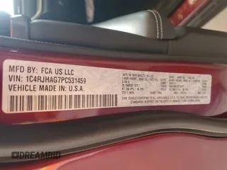 2023 Jeep Grand Cherokee Laredo with VIN 1C4RJHAG7PC531459, listed as a Copart auction lot 54753925 with Not provided miles and Non repairable. Bid and sale history available at DreamBid. Image 12.