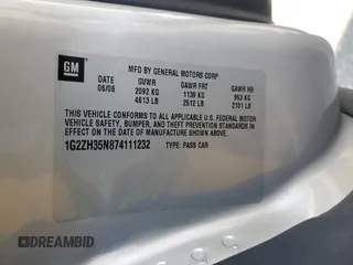 2007 Pontiac G6 GT с VIN 1G2ZH35N874111232, выставлен на аукционе Copart как лот 56152215 с пробегом 102 566 миль миль и Списание • Salvage title. История ставок и продаж доступна на DreamBid. Изображение 12.