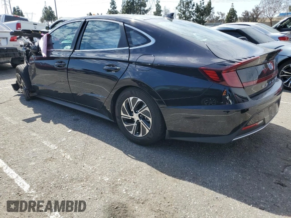 2023 Hyundai Sonata Hybrid Blue with VIN KMHL24JJ5PA055890, listed as a Copart auction lot 49479145 with 0 mi miles and Salvage Title. Bid and sale history available at carsss.com. Image 2.