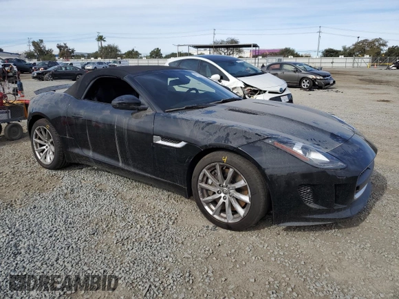 2014 Jaguar F-Type V6 with VIN SAJWA6E75E8K08403, listed as a Copart auction lot 42255455 with 45,292 mi miles and Salvage Title. Bid and sale history available at DreamBid. Image 4.