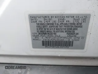 2022 Nissan Kicks S with VIN 3N1CP5BV1NL507193, listed as a IAAI auction lot 41907513 with 21,807 mi miles and . Bid and sale history available at carsss.com. Image 9.