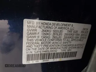 2025 Acura MDX Technology с VIN 5J8YE1H48SL009162, выставлен на аукционе IAAI как лот 41711860 с пробегом 9 265 миль миль и . История ставок и продаж доступна на DreamBid. Изображение 9.