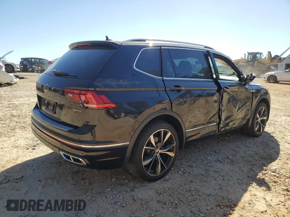 2022 Volkswagen Tiguan SEL R-Line with VIN 3VV4B7AX7NM108752, listed as a Copart auction lot 50031225 with 40,122 mi miles and Non Repairable. Bid and sale history available at carsss.com. Image 3.