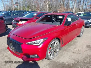 2021 Infiniti Q60 Red Sport 400 with VIN JN1FV7LL8MM560392, listed as a IAAI auction lot 41548964 with 14,057 mi miles and . Bid and sale history available at DreamBid. Image 17.