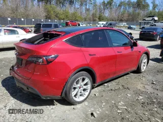 2021 Tesla Model Y Long Range with VIN 5YJYGAEE4MF260627, listed as a Copart auction lot 49091655 with 67,850 mi miles and Salvage Title. Bid and sale history available at DreamBid. Image 3.