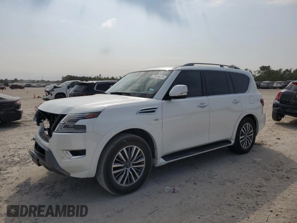 2022 Nissan Armada SV with VIN JN8AY2AC0N9160114, listed as a Copart auction lot 76266474 with 44,285 mi miles and Salvage Title. Bid and sale history available at carsss.com. Image 1.