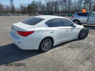 2015 Infiniti Q50 Sport with VIN JN1BV7AR3FM398373, listed as a IAAI auction lot 41714110 with Not provided miles and . Bid and sale history available at DreamBid. Image 4.