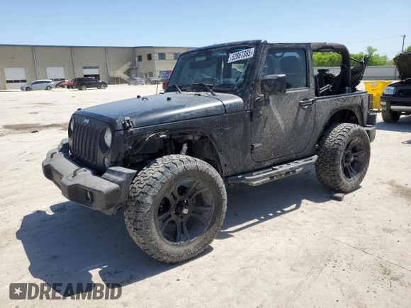 2015 Jeep Wrangler Sport with VIN 1C4GJWAG8FL563198, listed as a Copart auction lot 52867385 with 47,854 mi miles and Salvage title. Bid and sale history available at DreamBid. Image 1.