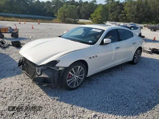 2017 Maserati Quattroporte S Q4 z VIN ZAM56RRAXH1230294, wystawiony jako Copart lot #75484494 z przebiegiem 87 010 mil mil oraz Szkoda całkowita • Salvage title. Historia ofert i sprzedaży dostępna na DreamBid. Obrazek 1.