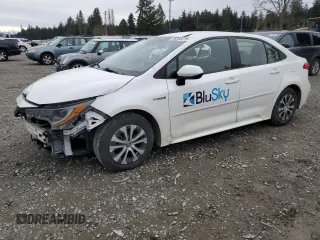 2020 Toyota Corolla Hybrid LE with VIN JTDEBRBE5LJ025424, listed as a Copart auction lot 48360475 with 92,886 mi miles and Salvage Title. Bid and sale history available at carsss.com. Image 1.