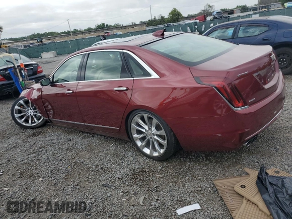2017 Cadillac CT6 Platinum AWD with VIN 1G6KN5R60HU173474, listed as a Copart auction lot 51207715 with 43,627 mi miles and Salvage title. Bid and sale history available at DreamBid. Image 2.